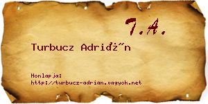 Turbucz Adrián névjegykártya